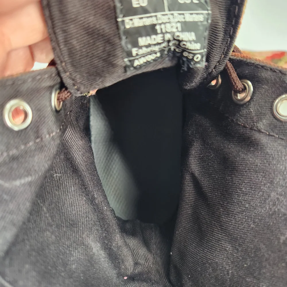 RARE Dr. Martens Brown Victorian Rose Floral 11821 - Picture 7 of 8